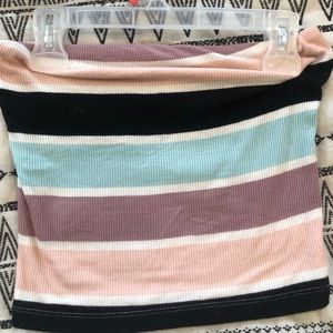 American Eagle Striped Tube Top